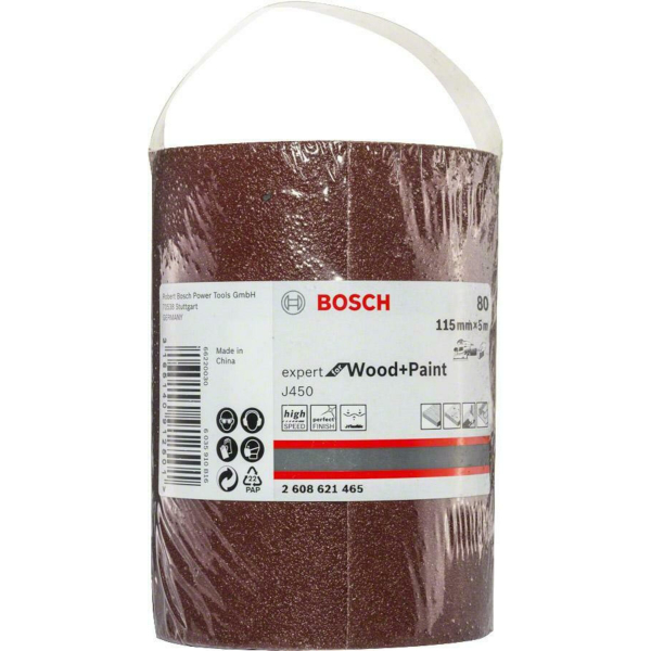 Шліфлист Bosch Expert for Wood and Paint J450, 115 ммx5 м, K80
