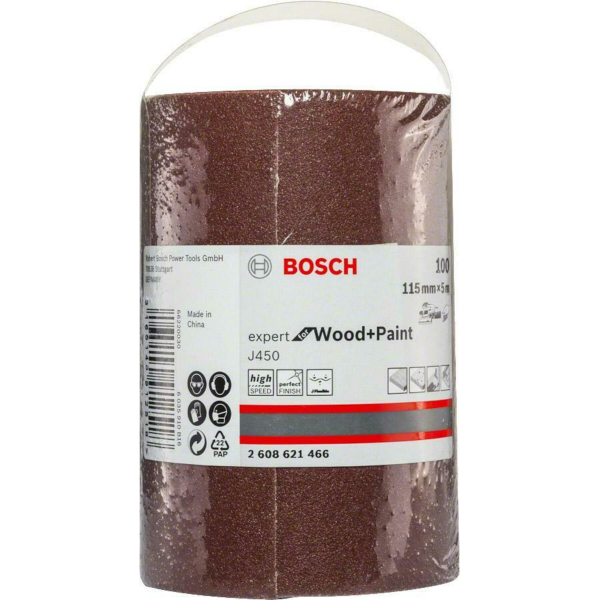 Шліфлист Bosch Expert for Wood and Paint J450, 115 ммx5 м, K120
