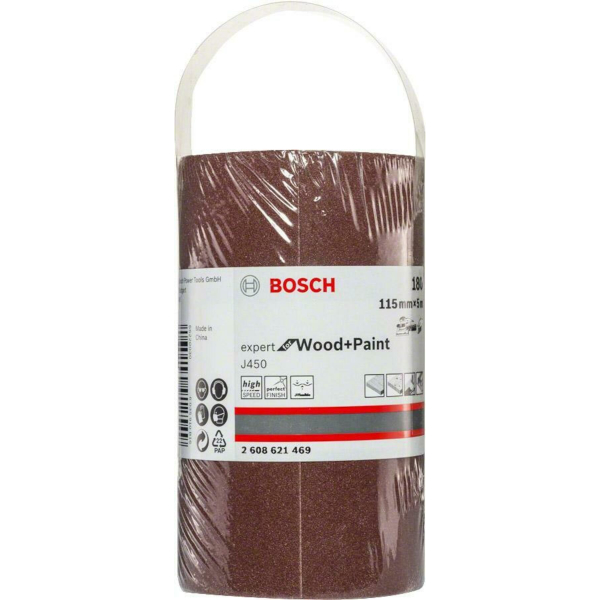 Шлифлист Bosch Expert for Wood and Paint J450, 115 ммx5 м, K180