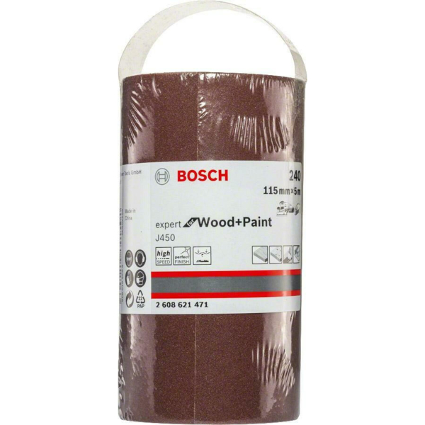 Шліфлист Bosch Expert for Wood and Paint J450, 115 ммx5 м, K240