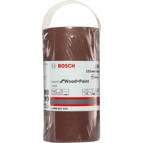 Шліфлист Bosch Expert for Wood and Paint J450, 115 ммx5 м, K320