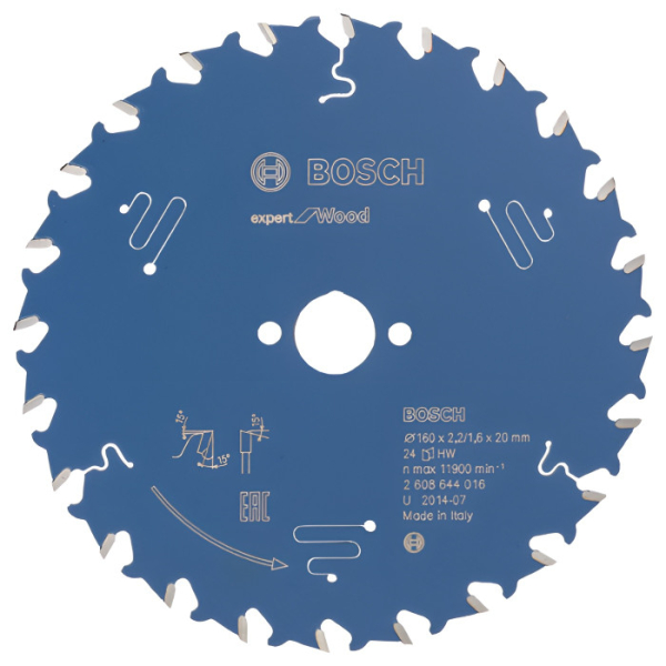 Пильный диск Bosch Expert for Wood 160×2.2×20,24 ATB