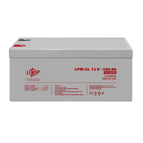 Аккумулятор гелевый LogicPower LPM-GL 12V - 280 Ah
