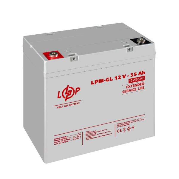 Аккумулятор гелевый LogicPower LPM-GL 12V - 55 Ah