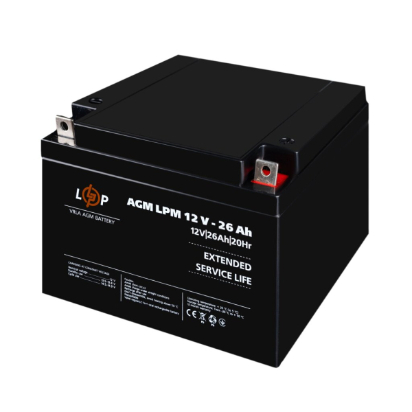 Акумулятор LogicPower AGM LPM 12V - 26 Ah
