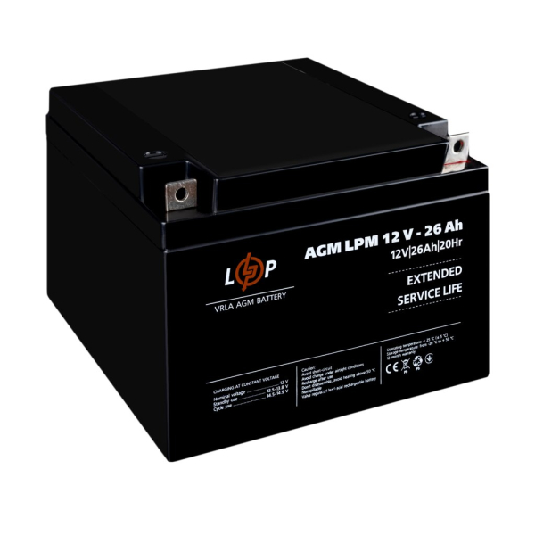 Акумулятор LogicPower AGM LPM 12V - 26 Ah