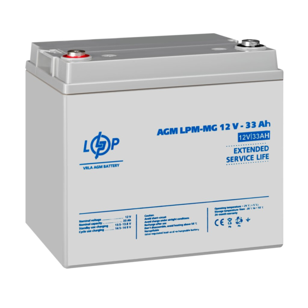 Аккумулятор мультигелевый LogicPower LPM-MG 12V - 33 Ah