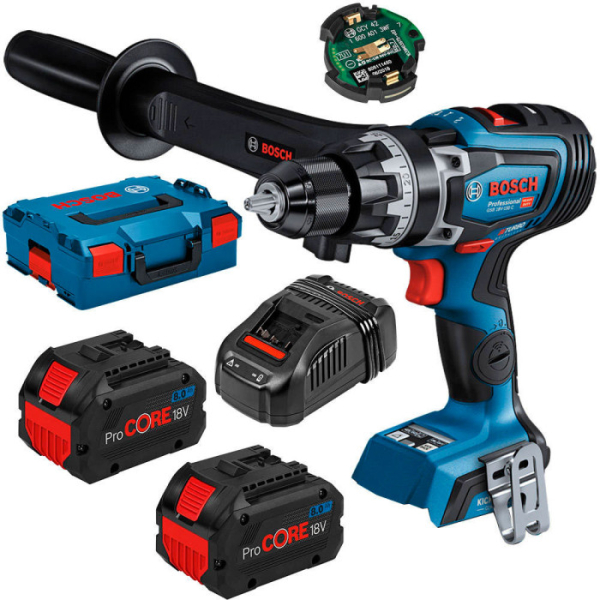 Акумуляторний ударний дриль-шуруповерт Bosch Professional GSB 18V-150 C, 2xProCORE18V 8.0Ah, з/п GAL 1880, в L-boxx