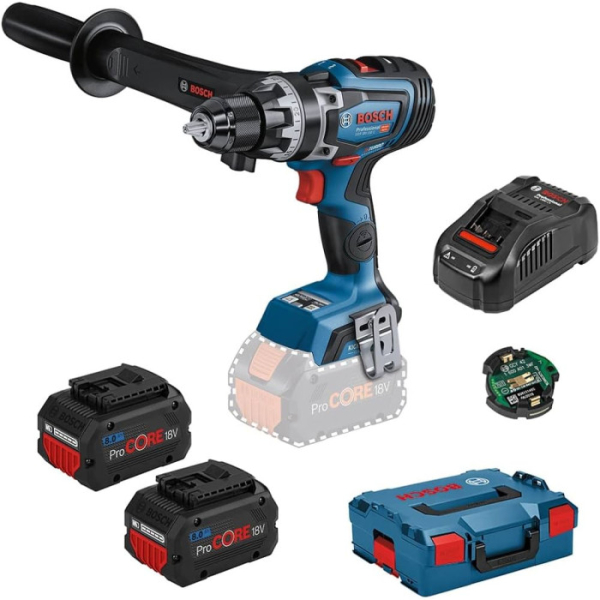 Аккумуляторная дрель-шуруповерт Bosch Professional GSR 18V-150 C, 2xProCORE18V 8.0Ah, GAL 1880 CV, L-BOXX 136