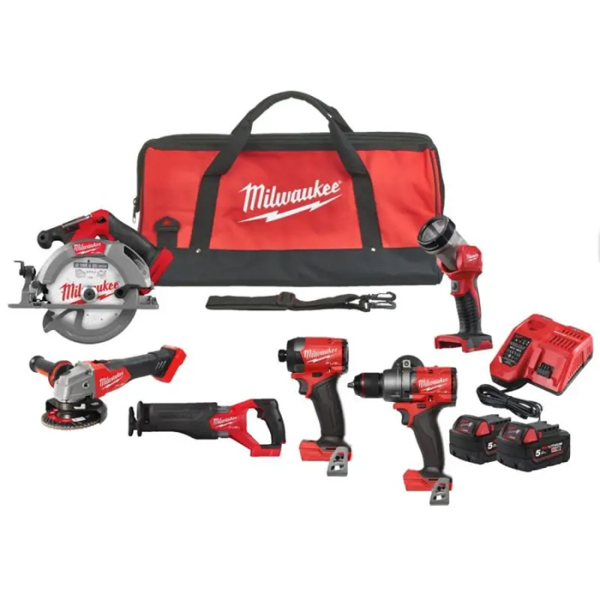 Набір інструментів акумуляторних Milwaukee M18 FPP6G3-502B, 2x5.0 Ah, M12-18FC TURBO, сумка