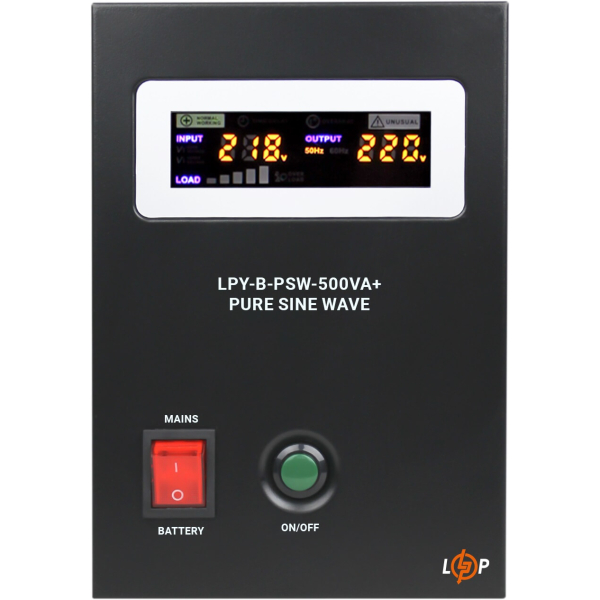 Джерело безперебійного живлення LogicPower LPY-B-PSW-500VA+, 350W