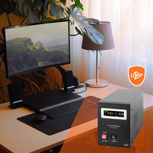 Джерело безперебійного живлення LogicPower LPY-B-PSW-500VA+, 350W