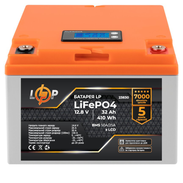 Комплект резервного живлення LP (LogicPower) ДБЖ + літієва (LiFePO4) батарея (UPS В500+ АКБ LiFePO4 410W)