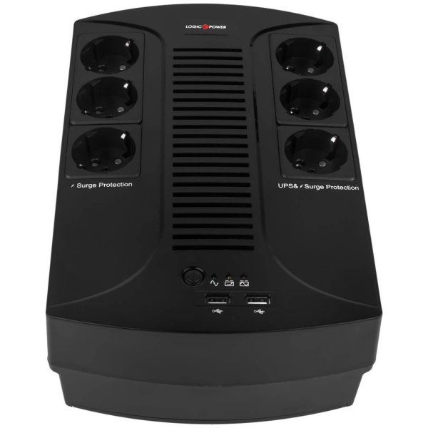Джерело безперебійного живлення LogicPower LP 650VA-6PS, 455W