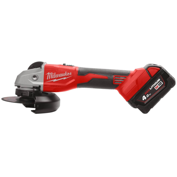 Аккумуляторная угловая шлифмашина Milwaukee M18 BLSAG125X-402X, 2xM18 B4 4.0Ah, з/у M12-18C, в кейсе