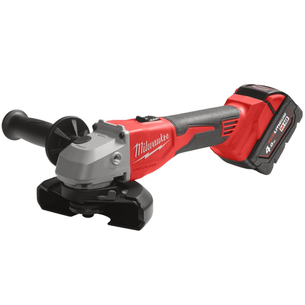Аккумуляторная угловая шлифмашина Milwaukee M18 BLSAG125X-402X, 2xM18 B4 4.0Ah, з/у M12-18C, в кейсе