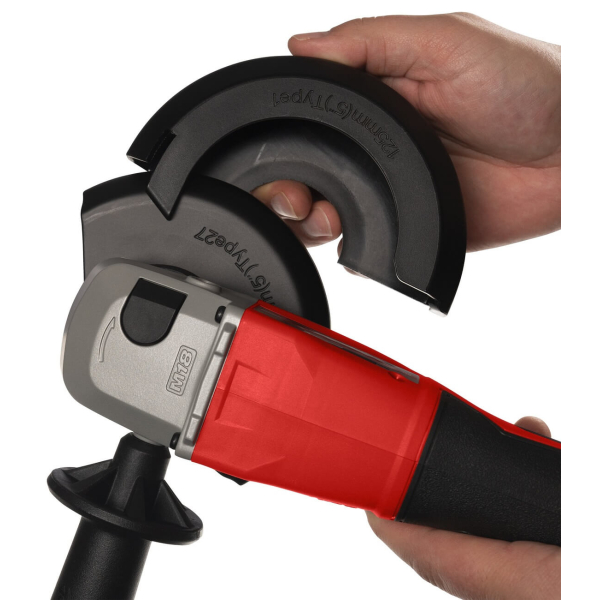 Аккумуляторная угловая шлифмашина Milwaukee M18 BLSAG125X-402X, 2xM18 B4 4.0Ah, з/у M12-18C, в кейсе