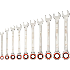 Набор гаечных ключей с трещоткой Bosch Professional, 10 шт
