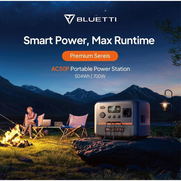 Зарядна станція Bluetti AC50P, 504 Вт/год, 700 Вт