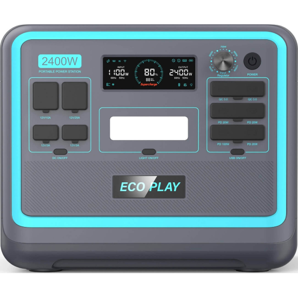 Зарядная станция EcoPlay EP2400, 2048 Вт/час, 2400 Вт
