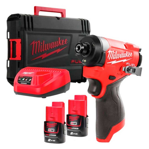 Аккумуляторный винтоверт Milwaukee M12 FID2-202X, 2x2.0 Ah, з/у C12 C, в кейсе