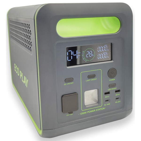 Зарядная станция EcoPlay ES1200, 1024 Вт/час, 1200 Вт