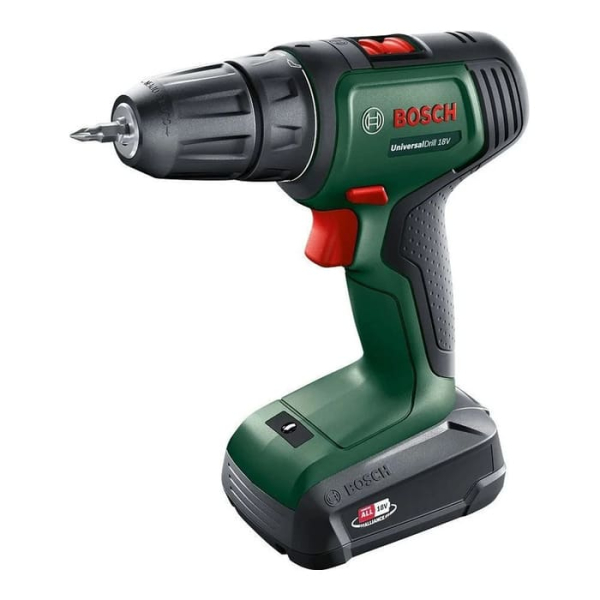 Аккумуляторный шуруповерт Bosch UniversalDrill 18V, 1xPBA 18V 1.5Ah W-A, з/у AL 1810 CV, в кейсе