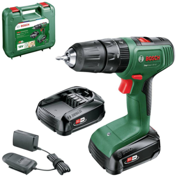 Акумуляторний ударний шуруповерт Bosch ЕаsyImpact 18V-40, 2xPBA 18V 2.0Ah, AL 18V-20, кейс