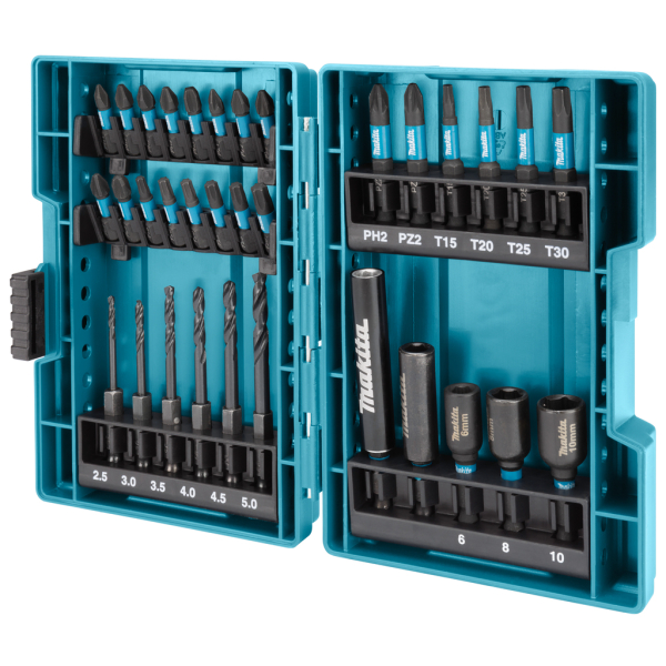 Набір ударних свердл та біт Makita Impact Black, 33 шт