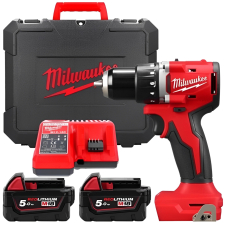 Акумуляторний шуруповерт Milwaukee M18 BLDDRC-502C, 2xМ18 В5, з/п М12-18 С, в HD кейсі