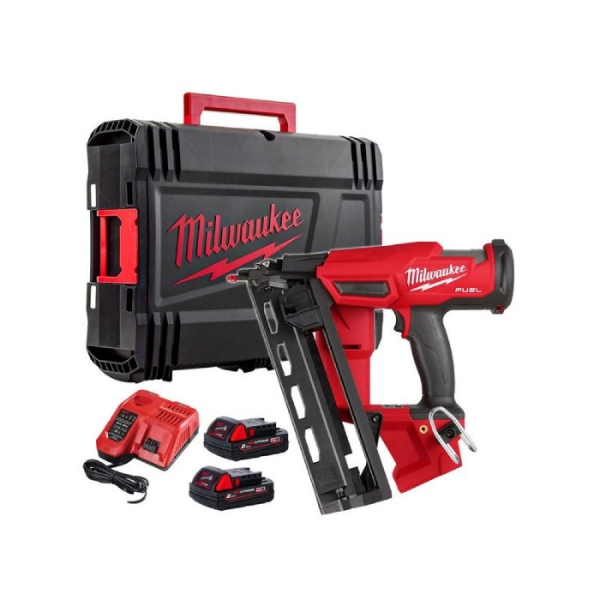 Аккумуляторный пистолет гвоздезабивной Milwaukee M18 FN16GA-202X, 2х2.0Ah, з/у, кейс