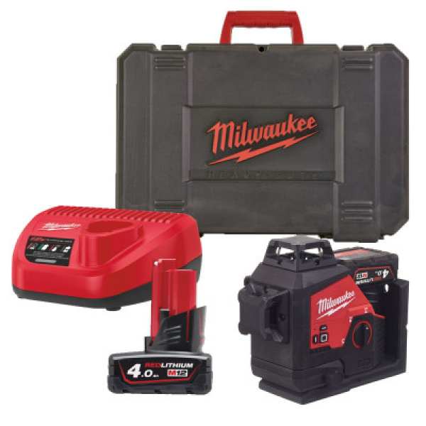 Аккумуляторный лазерный нивелир Milwaukee M12 3PL-401C