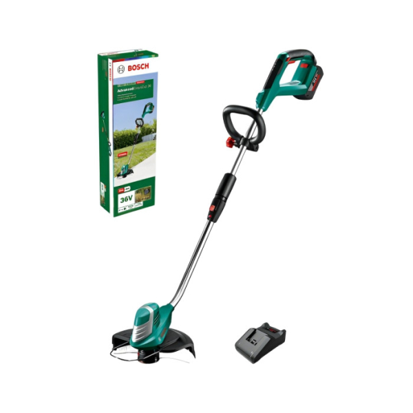 Акумуляторний тример Bosch AdvancedGrassCut 36, 1x36 V 2.0 Ah, з/п AL3620CV