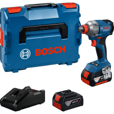 Аккумуляторный гайковерт Bosch GDX 18V-285 Professional, 2x4.0 Ah, з/у, в L-BOXX