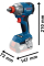 Аккумуляторный гайковерт Bosch GDX 18V-285 Professional, 2x4.0 Ah, з/у, в L-BOXX