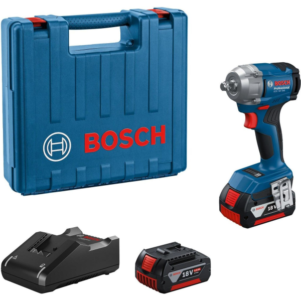Аккумуляторный гайковерт Bosch GDS 18V-350 Professional, 2x4.0 Ah, з/у GAL 18V-20, L-Case