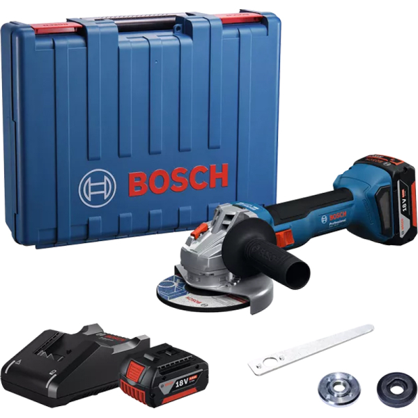 Акумуляторна болгарка Bosch GWS 18V-8 Professional, 2x4.0 Ah, з/п, в кейсі