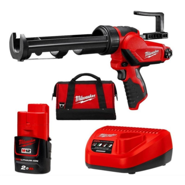 Аккумуляторный клеевой пистолет Milwaukee M12 PCG/310C-201B, 1х2.0Ah, 2 з/у, сумка