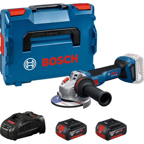 Аккумуляторная болгарка Bosch GWS 18V-11 Professional, 2x5.0 Ah, з/у GAL 1880 CV, в L-BOXX 136