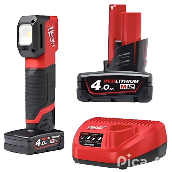 Аккумуляторный фонарь для подбора цвета Milwaukee M12 CML-401, 1хМ12 В4, з/у С12 С