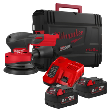 Аккумуляторная эксцентриковая шлифмашина Milwaukee M18 FROS125-502X, 2xM18 B5, з/у M12-18 FC, в кейсе