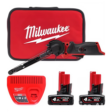 Акумуляторна стрічкова шліфмашина Milwaukee M12 FBFL13-402B, 2xM12 B4, з/п C12 C, в сумці