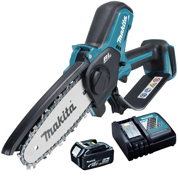 Аккумуляторная цепная пила Makita DUC150RT, 1×18 V 5.0 Ah, з/у DC18RC