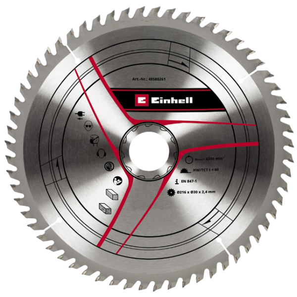 Пиляльний диск KWB by Einhell, 216х30 мм, 60Т