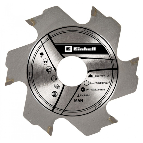 Диск для ламельного фрезера KWB by Einhell, 100х22х3.8 мм, 6Т