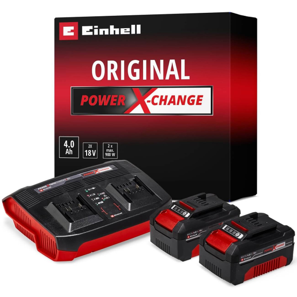 Набор из аккумуляторов и зарядного устройства Einhell 2x18V 4.0 Ah & 3А Twincharger PXC Starter Kit