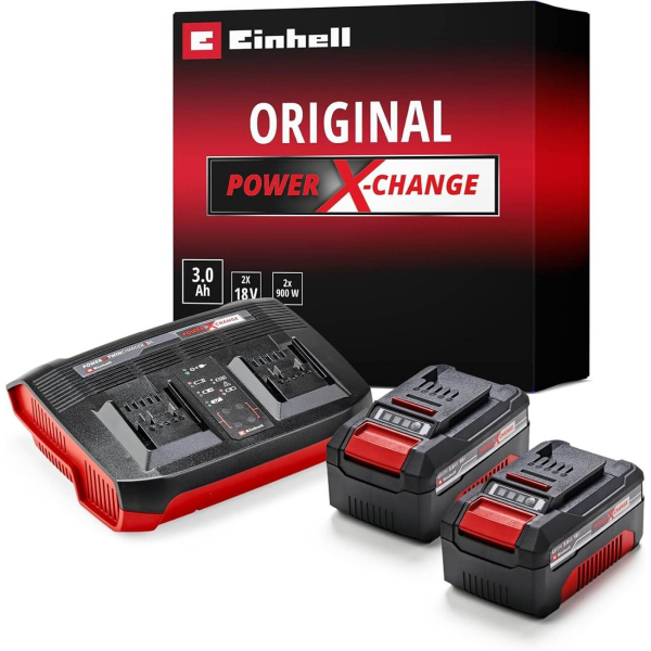 Набор из аккумуляторов и зарядного устройства Einhell 2x18V 3.0Ah, 3А Twincharger PXC Starter Kit