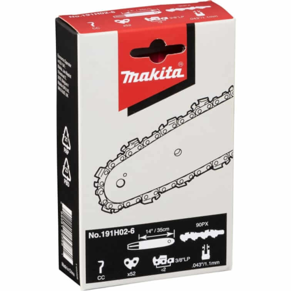 Цепь пильная Makita 191H02-6, 35 см, 3/8", 1.1 мм, 52Z