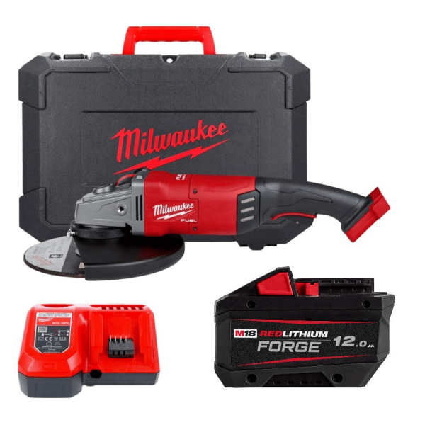 Акумуляторна кутова шліфмашина Milwaukee M18 FLAG230XPDB-121C FORGE, 1x12Ah, з/п, в кейсі