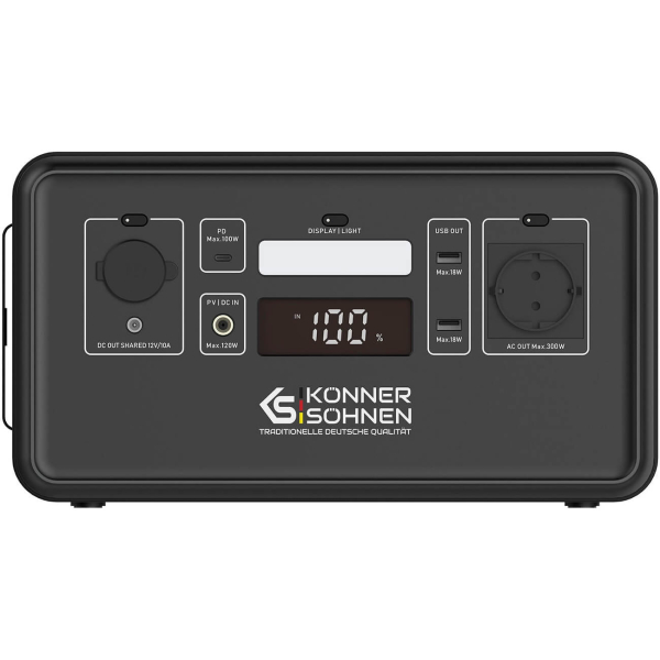 Зарядна станція Konner&Sohnen LifePO4 KS 300PS, 294 Вт/год, 300 Вт